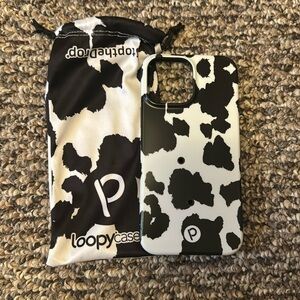 Cow print loopy case
